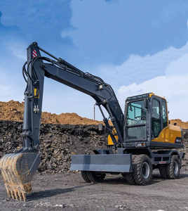 Excavatrice sur roues chinoise économique de 13, 15, 18 et 21 tonnes, excavatrice hydraulique sur roues avec godet - Product Image 5