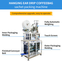 Machine d'emballage automatique de sachets de café pour le remplissage de sachets filtres à oreilles suspendues, idéale pour les torréfacteurs de café et les produits en marque blanche