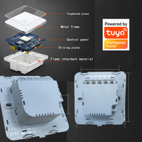 Vente chaude écran tactile en verre produits de vie intelligente interrupteur intelligent tuya zigbee cadre en aluminium interrupteurs muraux