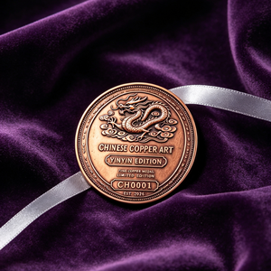Barra de Cobre de 1 Onza con Acabado Envejecido, Relieve de Dragón de la Mitología China, Medalla Conmemorativa para Coleccionistas, Adorno, Regalo - Product Image 5