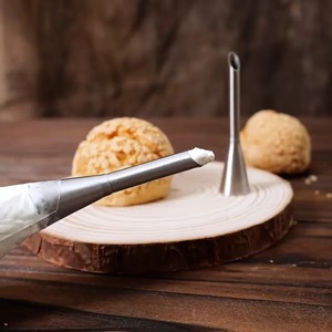 Boquilla de Acero Inoxidable Larga para Rellenar con Crema, Inyector de Crema, Punta de Repostería para Decorar Pasteles, Cupcakes, Donuts, Eclairs y Postres - Product Image 6