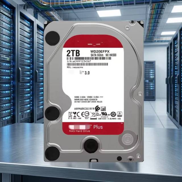 WD20EFPX 2TB SATA 6Gb/s 5400RPM 64MB Cache 3.5inch CMR Internal NAS HDD Hard Disk Drive Red Plus for Storage Server