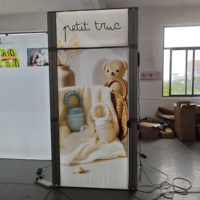 Stand d'exposition modulaire SEG en tissu tendu avec boîte à lumière LED pour l'image de marque des produits pour tout-petits - Expo de fournitures pour crèches