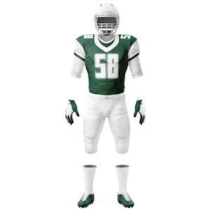 Ensemble d'uniformes de football américain OEM, nom de l'équipe, respirant, séchage rapide, anti-UV, taille plus, unisexe, jersey en polyester et élasthanne, maille - Product Image 4