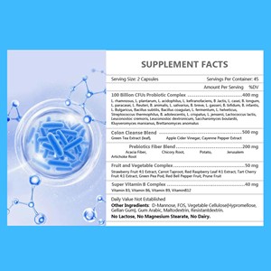 Capsules de Probiotiques de Qualité Supérieure avec Vinaigre de Cidre de Pomme et Fibres Alimentaires pour la Santé Digestive – Complément Vitaminique Végétalien en Comprimés - Product Image 6