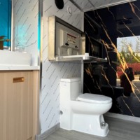 Cabine de toilettes mobile isolée toutes saisons avec pièce chauffée pour les sites de travail en climat froid et les équipes de maintenance routière en hiver