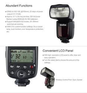 Flash d'appareil photo universel Godox TT600, lumière d'appoint périphérique, flash LED extérieur pour la photographie - Product Image 4