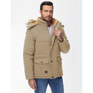 Chaqueta de invierno Cotrasen para hombre, talla XL, suave, gruesa, cálida, con forro polar, Sudadera con capucha, repelente al agua y a prueba de viento, Parka, abrigo de invierno con bolsillos - Product Image 4