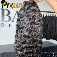 Perruques en cheveux humains bruts bouclés birmans, alignées sur les cuticules, avec cordon de serrage, à clipser, sans colle, 3-en-1, demi-perruque 3/4 à porter sur le dessus de la tête