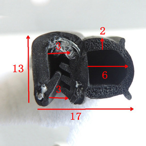 Bande d'étanchéité pour armoire, EPDM renforcé, qualité 17x13x6mm, pour boîtier électrique - Product Image 1