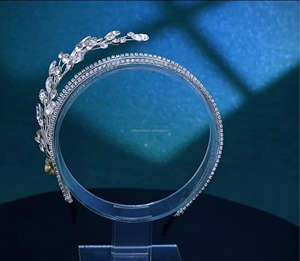 Accessoires de cheveux de mariée BELLEWORLD accessoires de bijoux en cristal de strass accessoires bandeaux de mariée <span class=keywords><strong>africaine</strong></span> femmes bandeaux coiffure - Product Image 5