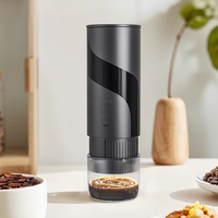 Mini machine à café portable à capsules, rechargeable par USB, semi-automatique, en acier inoxydable 304 de qualité alimentaire, pour le camping et les voyages
