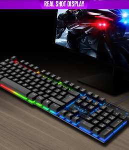 T20 104-<strong>Key</strong> Mechanical Gaming <strong>Keyboard</strong> with Luminous <strong>Lighting</strong> USB <strong>Wired</strong> Russian <strong>Floating</strong> for Desktop Use - Product Image 3