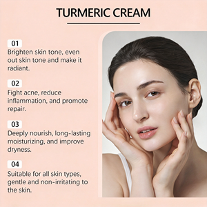 Private Label Turmeric Face <b>Cream</b> with Natural Vitamin C Moisturizing Facial <b>Cream</b> Improves Blemish and Dull <b>Skin</b> - Product Image 4