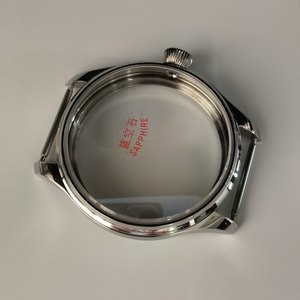 Boîtier <span class=keywords><strong>de</strong></span> <span class=keywords><strong>montre</strong></span> 44 mm en acier inoxydable 316L à double dôme en verre saphir, compatible avec les mouvements ETA 6497 6498 Haiou St36 - Vente chaude - Product Image 2