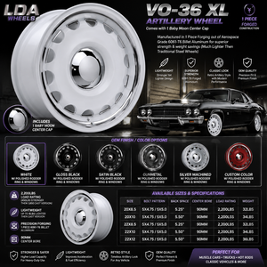 <span class=keywords><strong>ล้อ</strong></span>รถปืนใหญ่ VO-36 XL แบบฟอร์จ สีขาว ขนาด 20/22 นิ้ว - Product Image 2