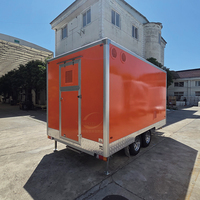 Remorque commerciale mobile avec cuisine complète, chariot alimentaire, camion-restaurant avec remorque