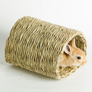 Caja transpirable para animales pequeños, cama, escondite de hierba, túnel para masticar, Centro de Actividades, nido, hámster, conejillo de indias, lugar para esconderse - Product Image 3