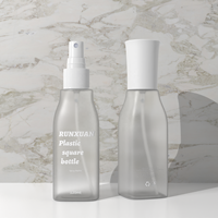 Flacon pulvérisateur vide en PET mat de 120 ml, vaporisateur de parfum d'ambiance pour soins capillaires de 200 ml, flacon pulvérisateur de toner cosmétique de 100 ml avec bouchon