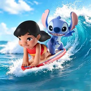Nueva Llegada, 100% Original, Juego de 6 Figuras de PVC de <span class=keywords><strong>Lilo</strong></span> y Stitch, Serie Happy Daily, Caja Sorpresa, Juguetes Coleccionables, Regalo para Niños - Product Image 6