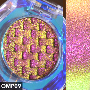 Nhãn hiệu riêng Tùy chỉnh cao sắc tố trang điểm mắt thay đổi màu sắc lâu dài kim loại multichrome ép Tắc Kè Hoa phấn mắt - Product Image 2