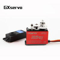GXservo 25KG Servomoteur numérique programmable pour bras robotique, moteur brushless à couple élevé, construction métal/plastique, pièces pour bateaux RC