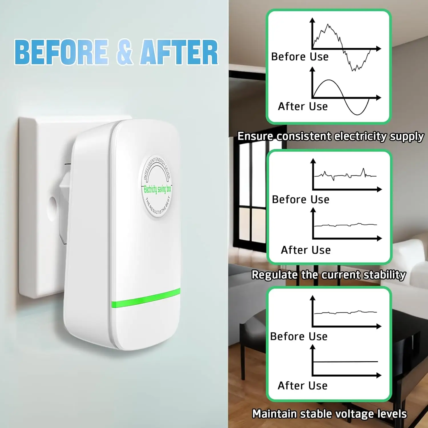 Ontwerp Patent Huishouden Intelligent Energiebesparend Apparaat Stroom 25kw Elektriciteitsbesparende Box Smart Saver