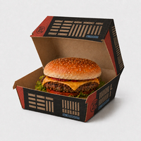 Sac en papier personnalisé pour emporter, pour poulet frit, burger, poisson et frites, emballage alimentaire pour les en-cas de rue, pour la restauration rapide