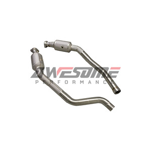 AWESOME Collecteur d'échappement sport avec catalyseur en acier inoxydable 304 brossé/avec protections thermiques pour Mercedes-Benz GLS63/X166/GLE63/63S <span class=keywords><strong>AMG</strong></span> C292 - Product Image 5