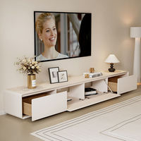Console TV en bois clair moderne, minimaliste, durable et écologique de haute qualité – Meuble contemporain pour salon, facile à assembler