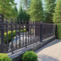 Clôture et barrières en aluminium noir prix de gros métal personnalisé petite clôture de jardin extérieure en fer forgé clôture de jardin manufacture