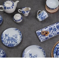 Maison moderne de luxe en porcelaine cuisine assiettes colorées assiette vaisselle ensemble de vaisselle en céramique