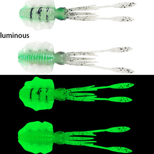 Señuelo de pesca de calamar de silicona biónico suave de 15.5cm y 15g para pesca en barco en agua salada - Product Image 2