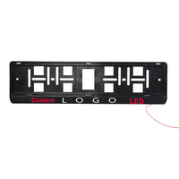 Cadre de plaque d'immatriculation lumineux en plastique avec logo LED de taille européenne personnalisé