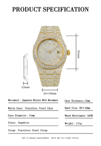 Gold Bestseller Hip Hop Iced Out Moissanite Watch For Men VVS1 Diamond Automatic Movement Luxury Wristwatch With Gift <b>Box</b> - Product Image 5
