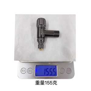 Robinet d'angle en acier inoxydable noir mat 4 mm, à montage sur plancher, anti-corrosion - Product Image 1