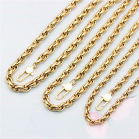Bijoux fantaisie personnalisés OYA collier à chaîne en corde couleur or 18 ct en acier inoxydable de qualité vente en gros