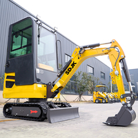 Mini-excavatrice de 1,0 tonne, excavatrice compacte sur chenilles, excavatrice de 2 tonnes, 3,5 tonnes, petite machine de terrassement, excavatrice hydraulique pour l'aménagement paysager
