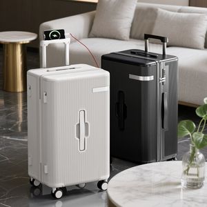 PC Suitcase Large Capacity Thickened Durable Spinner <b>Wheels</b> For Travel Business Leisure <b>With</b> <b>Lock</b> Zipper Opening Unisex - Product Image 1