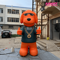 Chien gonflable sur pied pour la promotion publicitaire des centres commerciaux, ballon publicitaire gonflable en forme de chien pour les accessoires de scène
