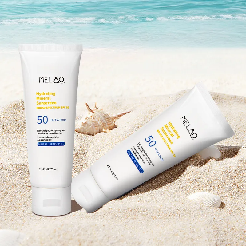 Melao Biologische Veganistische Zonnebrandcrème Spf50 Producten Gel Hydraterende Huid Schoonheid Gezichtsverzorging Natuurlijke Volledige Huid Whitening Crème