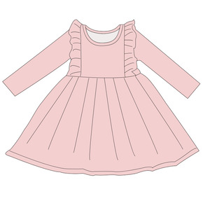 Abbigliamento per bambini personalizzato <span class=keywords><strong>abiti</strong></span> 0-16 anni autunno inverno manica lunga principessa ruffles design dress sweet girl evening party dress - Product Image 6