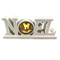 Lettres de neige LED Ornement de Noël Lettres en céramique Lettres de l'alphabet de Noël