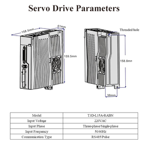 Bộ mã hóa từ tính 17 bit RS485 bộ động cơ <span class=keywords><strong>servo</strong></span> 3000 vòng/phút 200W <span class=keywords><strong>400W</strong></span> 600W <span class=keywords><strong>AC</strong></span> Bộ ổ đĩa <span class=keywords><strong>servo</strong></span> ba pha chống nước - Product Image 5