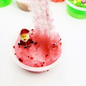 Kit de Pâte à Modeler Rose de Noël : Slime, Pâte à Modeler, Bonhomme de Neige, Licorne, Flocon de Neige, Décorations de Donuts aux Fruits - Jouet Anti-Stress pour Enfants - Product Image 2