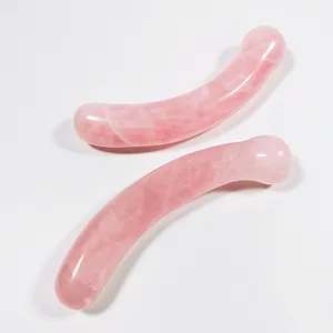 セックスツール用マッサージワンドローズクォーツHYビューティーローズクォーツGワンド - Product Image 1