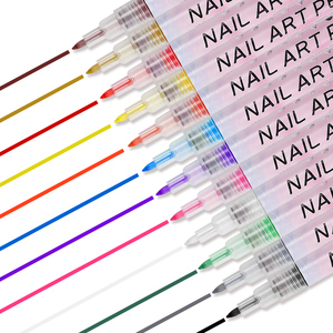 12 colores Nail Art Polish Pens marcador Nail Art pintura dibujo impermeable Diy Nail <span class=keywords><strong>Graffiti</strong></span> Pen para mujeres - Product Image 2