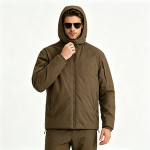 Custom <strong>Men's</strong> Mountaineering <strong>Jacket</strong> Hooded Full Zip <strong>Padded</strong> Windproof Cold Resistant Water Resistant Winter Outdoor Hiking ODMOEM - Product Image 1