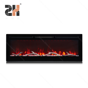 50 IN Construit dans le mur décoratif encastré mural panneau de verre <span class=keywords><strong>insert</strong></span> <span class=keywords><strong>cheminée</strong></span> électrique avec commande tactile - Product Image 2
