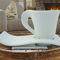 Vente en gros de tasses à café expresso de 90ml forme unique tasse à biscuits soucoupe logo personnalisé vaisselle de luxe minimaliste pour boire